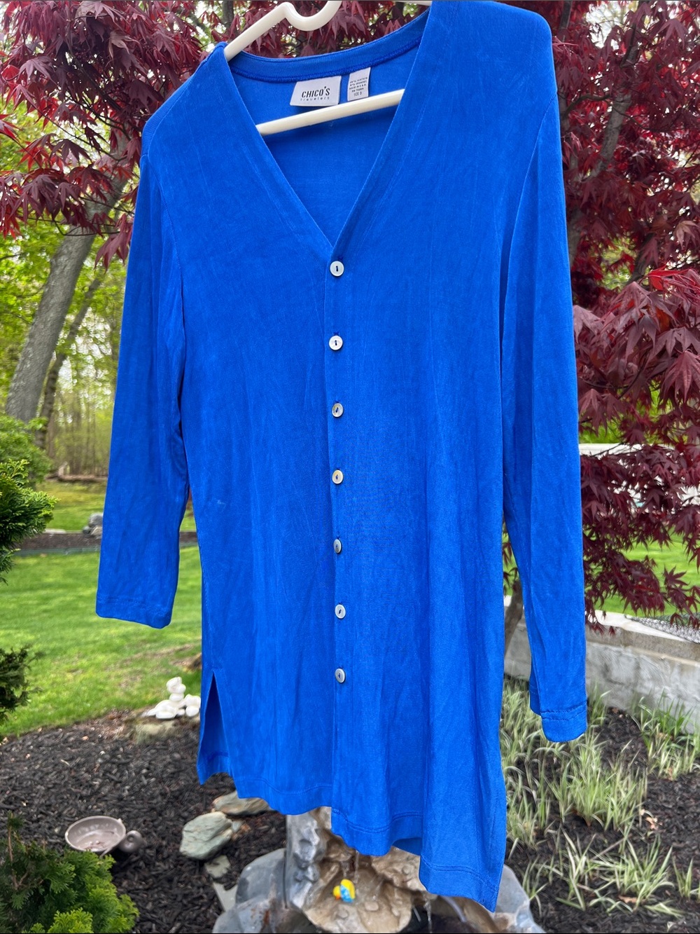 Slinky Blue Cardigan - Chico’s travelers